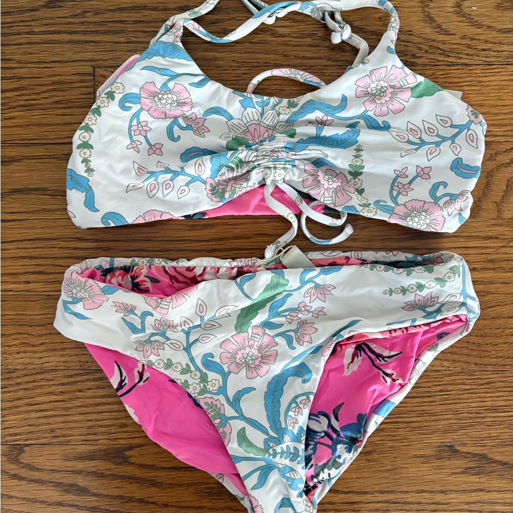 Maaji Floral Kids Swim Bikini - Pink and Green